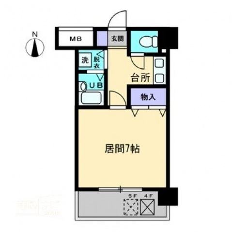 高松市上之町のマンションの間取り