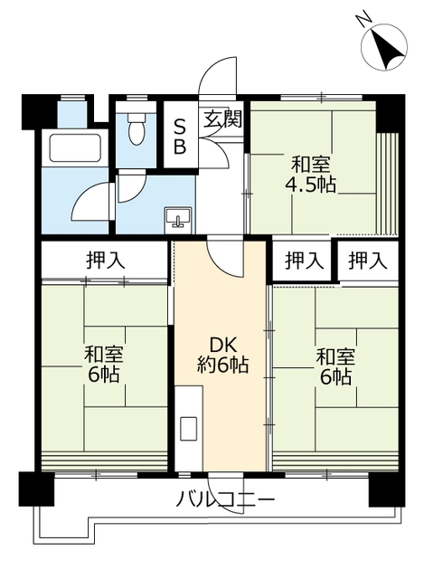 ＵＲ金田一丁目の間取り