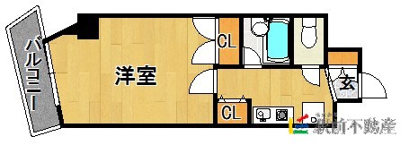 福岡市東区下原のマンションの間取り