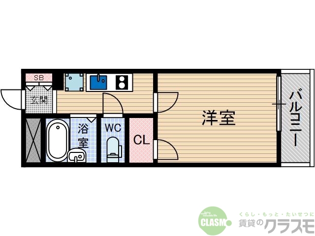 【茨木市園田町のマンションの間取り】