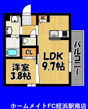 福岡市西区今宿のアパートの間取り