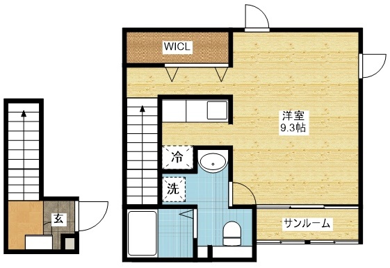 長崎市清水町のアパートの間取り