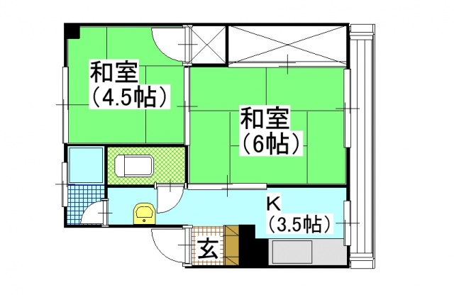 旭畔マンションの間取り