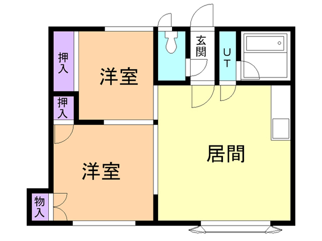 苫小牧市永福町のアパートの間取り