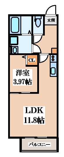 IoTアパートメント徳庵の間取り