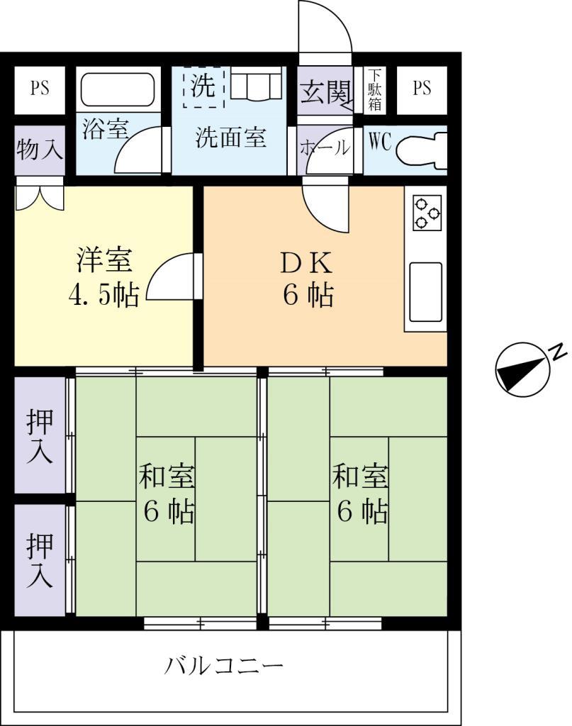 大町アイビーキャッスルの間取り