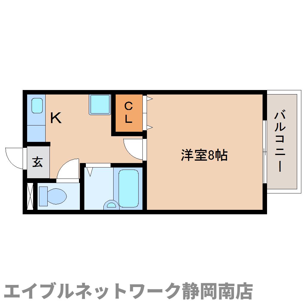 静岡市駿河区緑が丘町のアパートの間取り