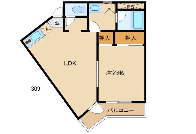 Ｔハイツの間取り