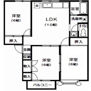 タウンアローズ68の間取り