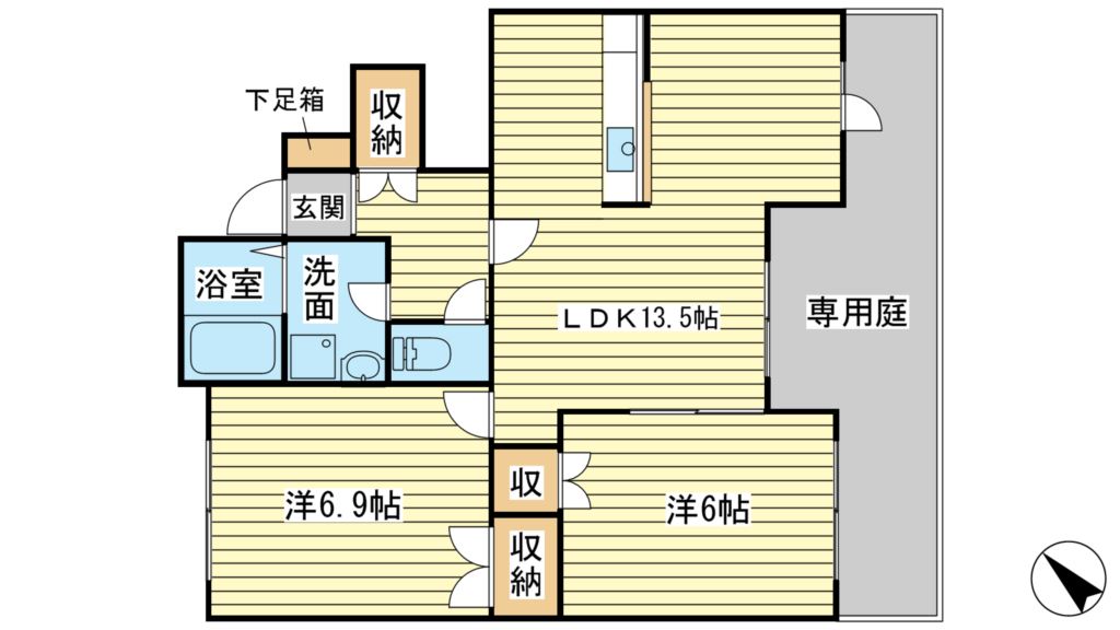 Origin Ｍatsuoka A棟の間取り