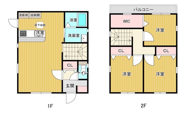 熊本県熊本市中央区本荘２（一戸建）の賃貸物件の間取り