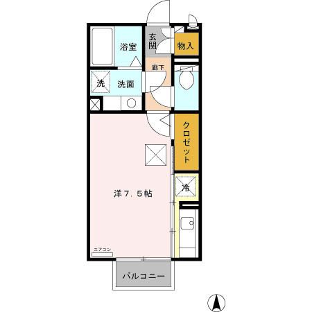 前橋市箱田町のアパートの間取り