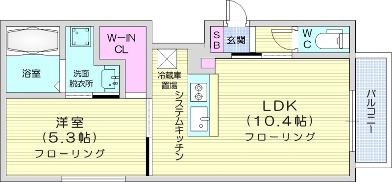 F/LEAD琴似の間取り