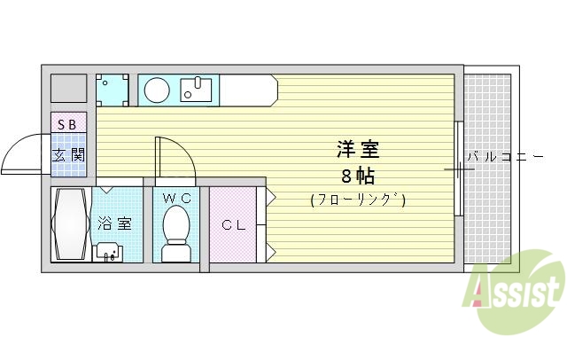 吹田市春日のマンションの間取り