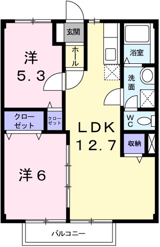 カーサ　英賀保の間取り