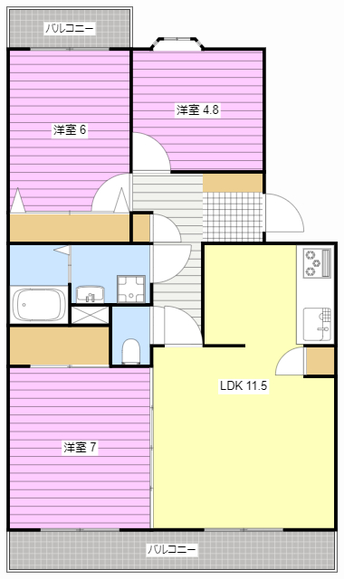 マンション南斗の間取り