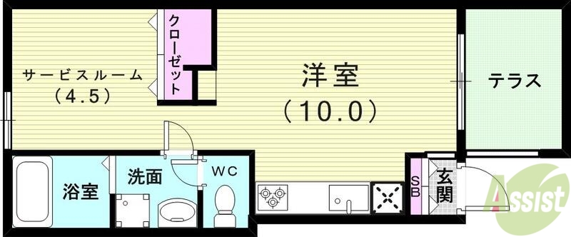 エンテラス池内Cの間取り