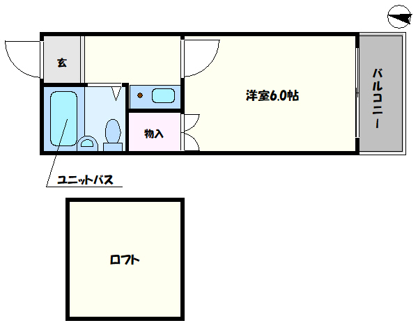 大阪市住吉区住吉のアパートの間取り