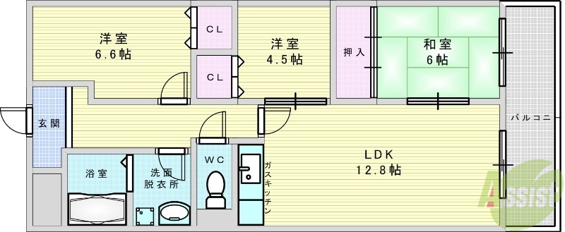 ラフィーネ高塚の間取り