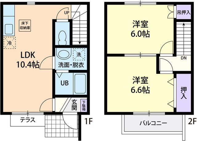 小美玉市部室のアパートの間取り