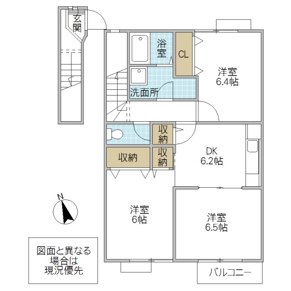 エルウッド Aの間取り