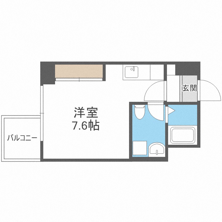 プライマル札幌北１８条の間取り