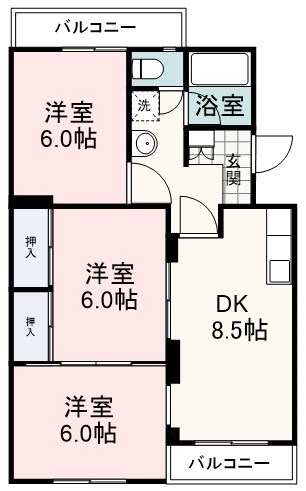 ハイデンス渋川の間取り