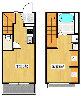 広島市西区草津東のアパートの間取り