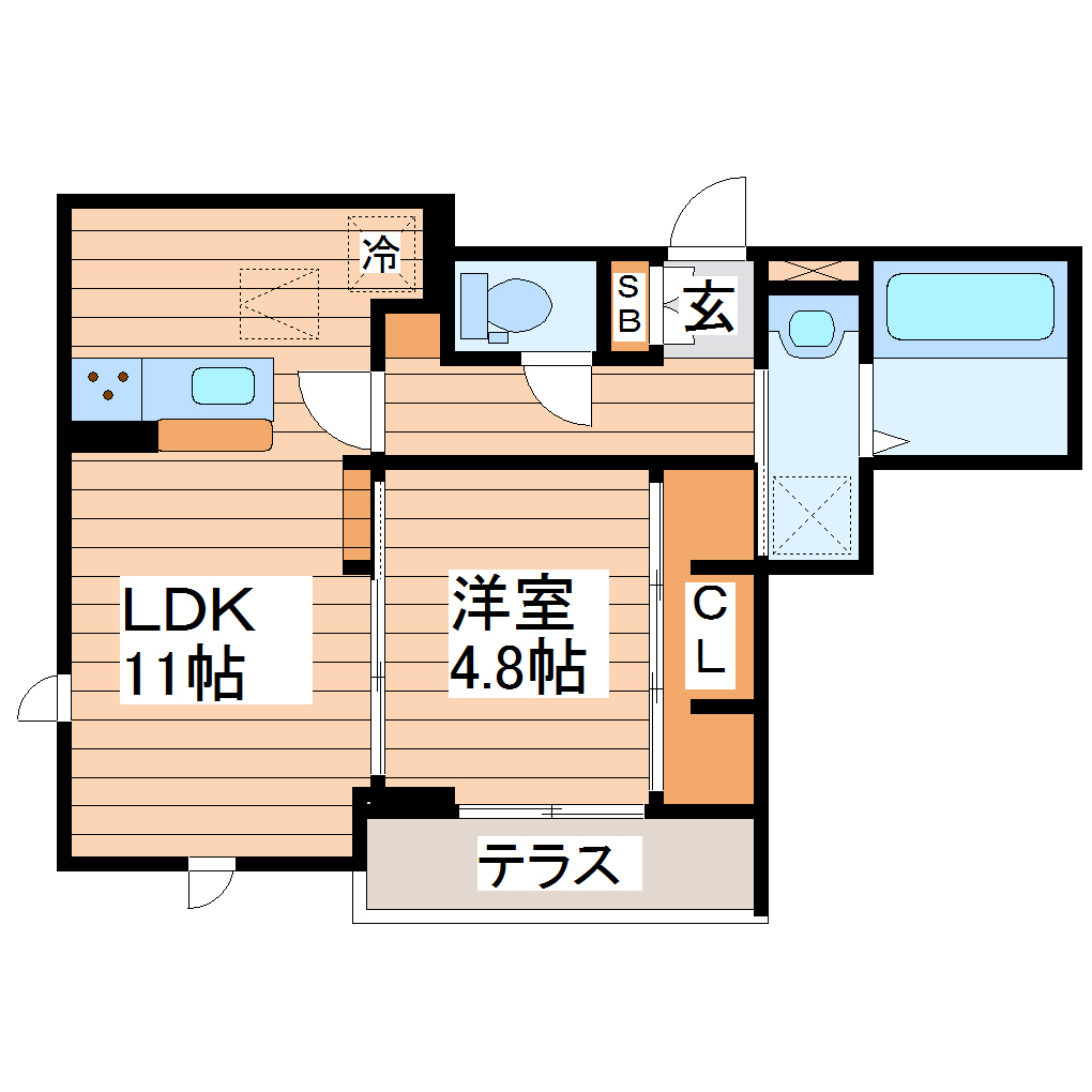 【D-ROOM白萩町の間取り】