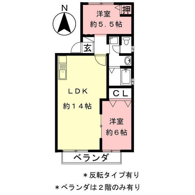 ファミーユ高桑　Ａ棟Ｂ棟の間取り