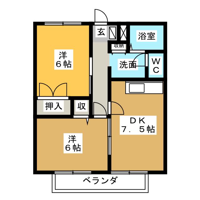 ウインディアＡの間取り