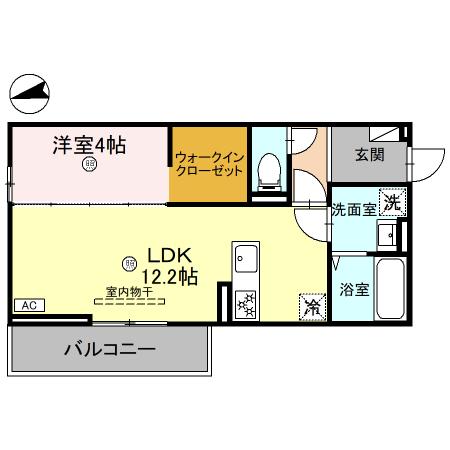 【彦根市古沢町のアパートの間取り】