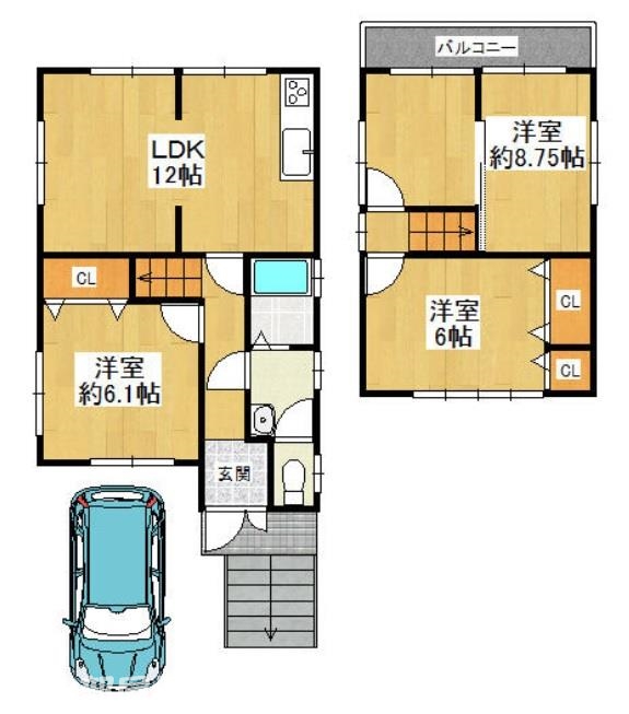 【長尾元町7丁目戸建の間取り】