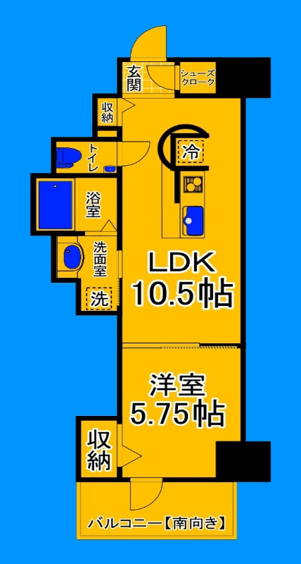 堺市堺区北花田口町のマンションの間取り