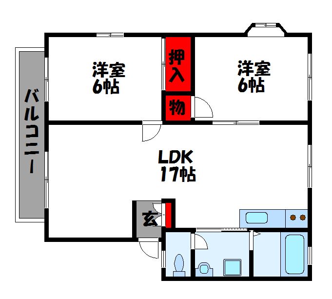 パナハイツ福間の間取り