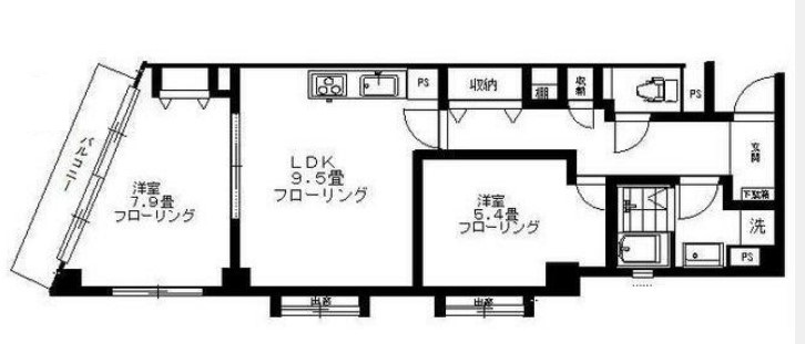 【大田区大森東のマンションの間取り】