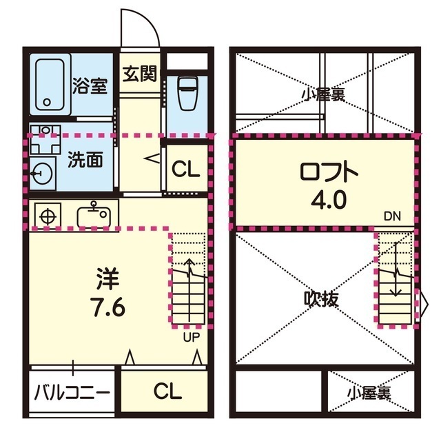 ステラ熊大東の間取り