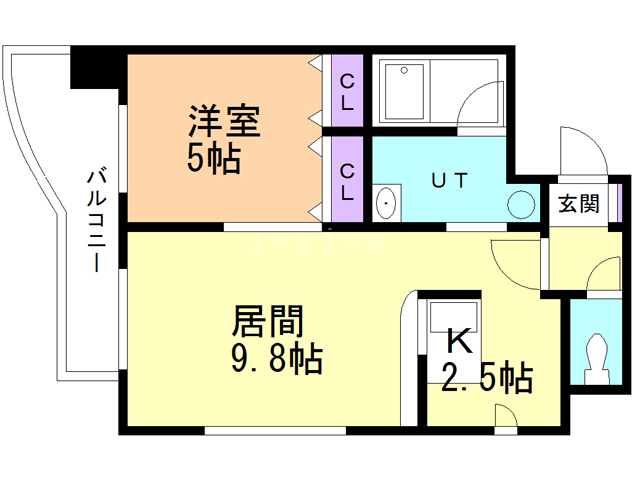 石狩郡当別町園生のマンションの間取り