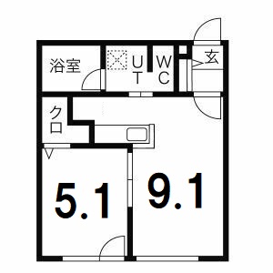 Ａｑｕａ　Ｇａｒｄｅｎ平岸ＥＡＳＴの間取り