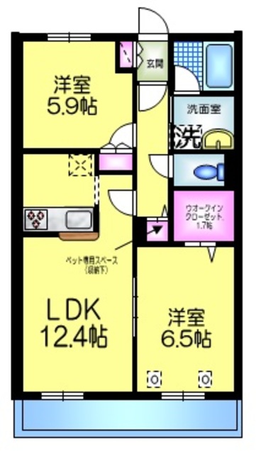 扇グリーンヴィレッジ　Ａの間取り