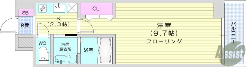 多賀城市笠神のアパートの間取り