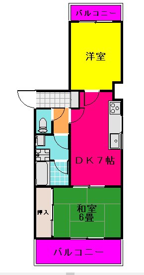 第3セシール水前寺の間取り