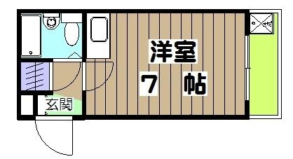 京都市右京区嵯峨野宮ノ元町のマンションの間取り