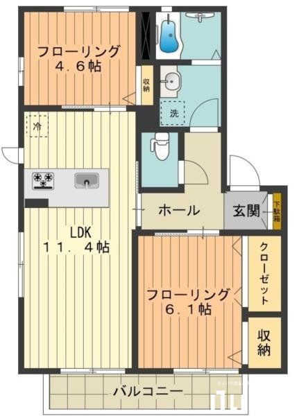 日野市石田のアパートの間取り