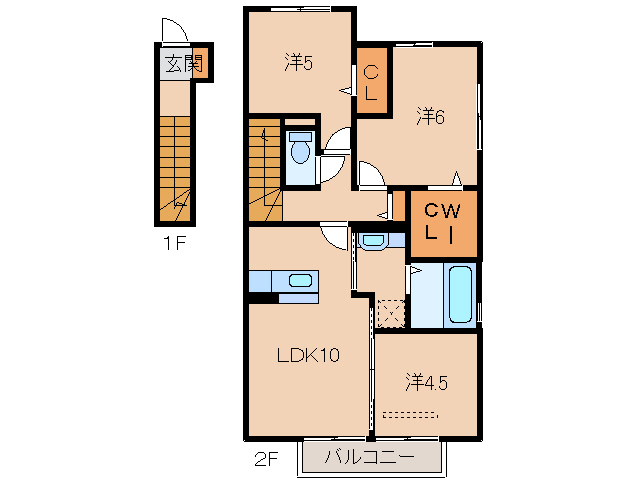 【D-room内原　B棟の間取り】