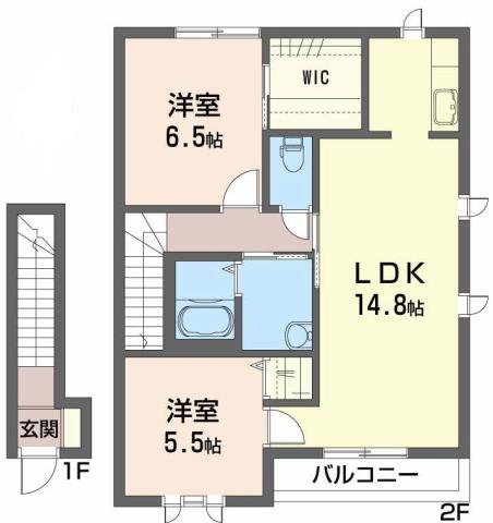 シャーメゾン国府 B棟の間取り