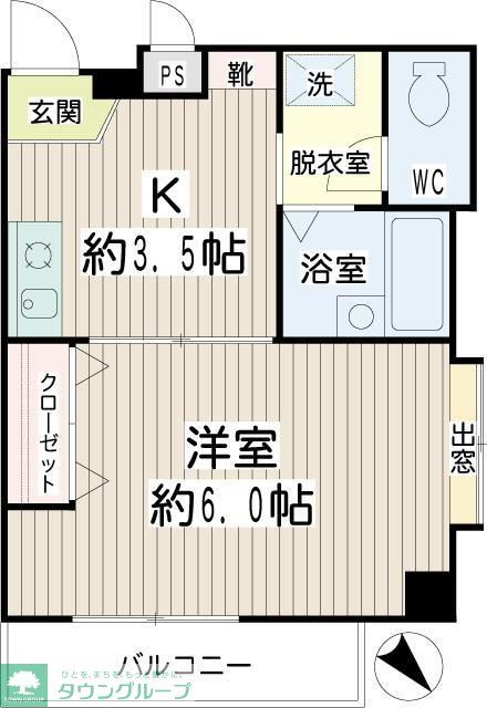 川崎市川崎区下並木のマンションの間取り