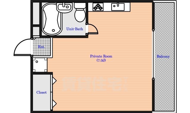 生駒市中菜畑のマンションの間取り