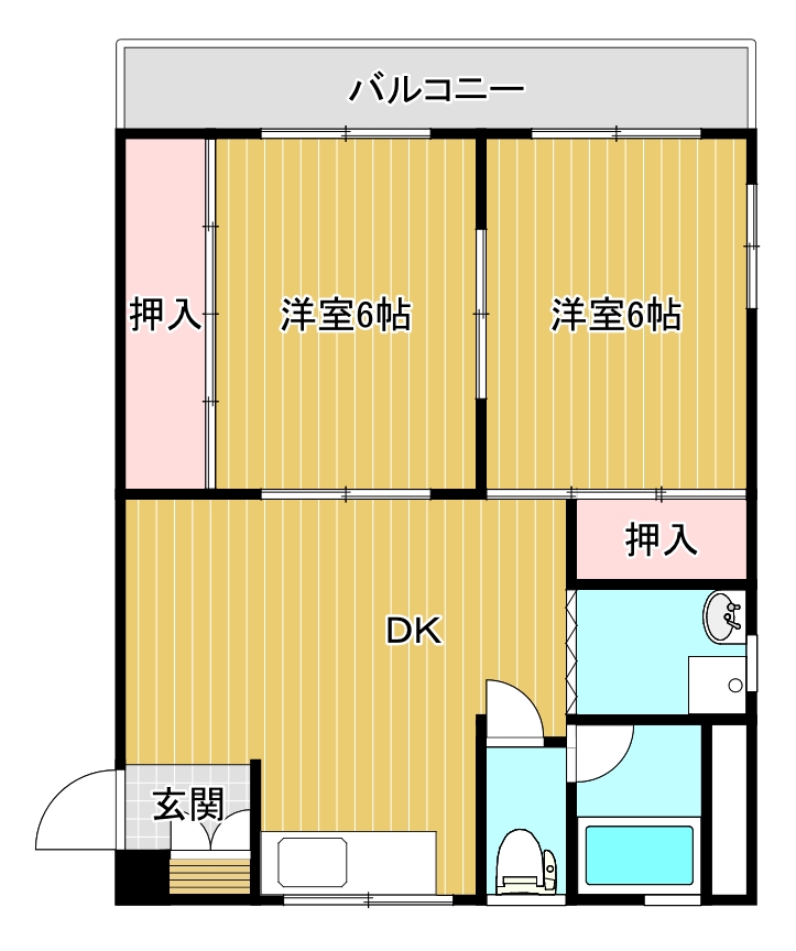 メゾン伝園Bの間取り