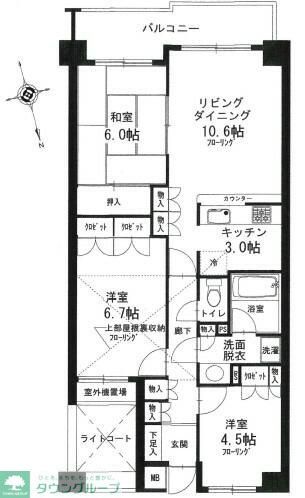 藤和シティホームズ雪谷の間取り